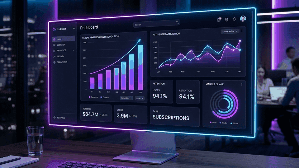 Technose Digital Premium Work Dashboard Mockup